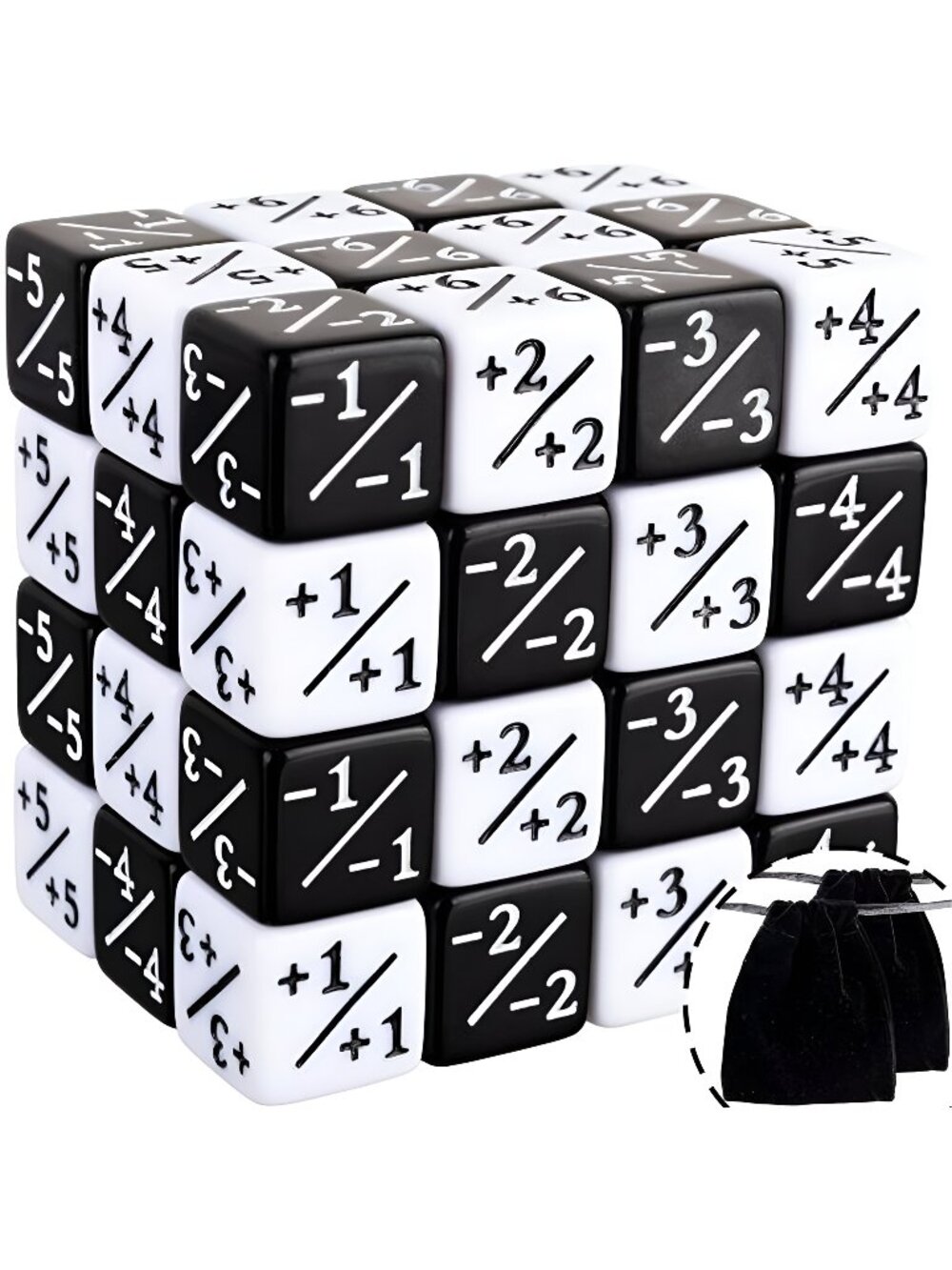 48 Pieces Counters Token Magic The Gathering Dice Set Creature Stats Buff Cube